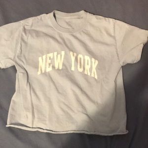 Brandy Melville Light Blue/Periwinkle New York Top